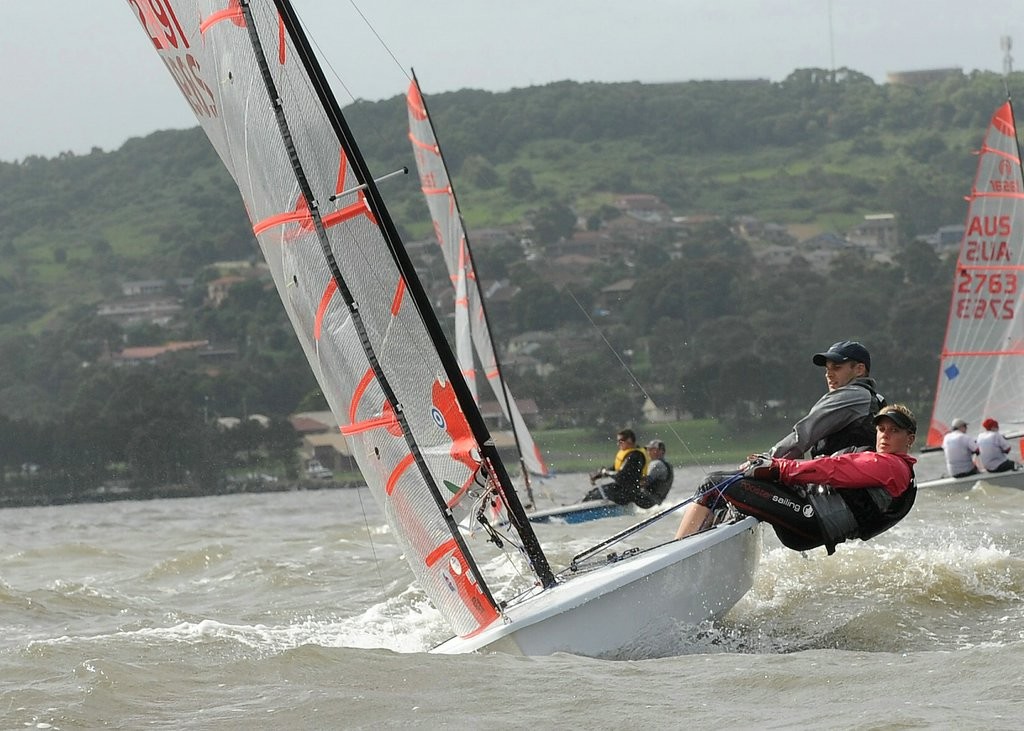 Pete Ellis and Charlotte Birbeck - fourth overall - 35th NSW Tasar State Championships © Michael Remaili Action Sport Photos